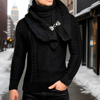 Sandro - Knitted jumper with shawl collar