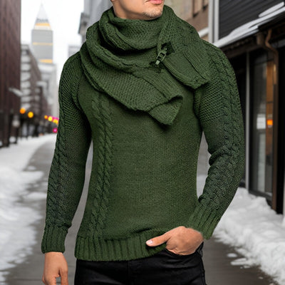 Sandro - Knitted jumper with shawl collar