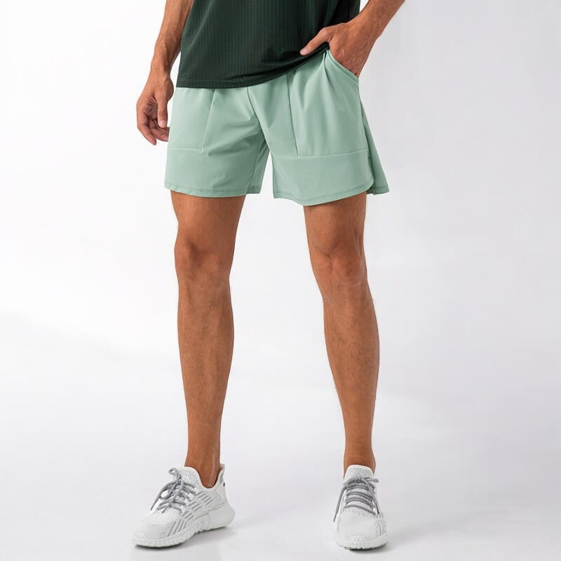 Modern men's nylon shorts in various colours