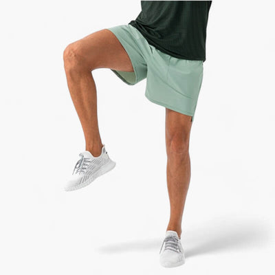 Modern men's nylon shorts in various colours
