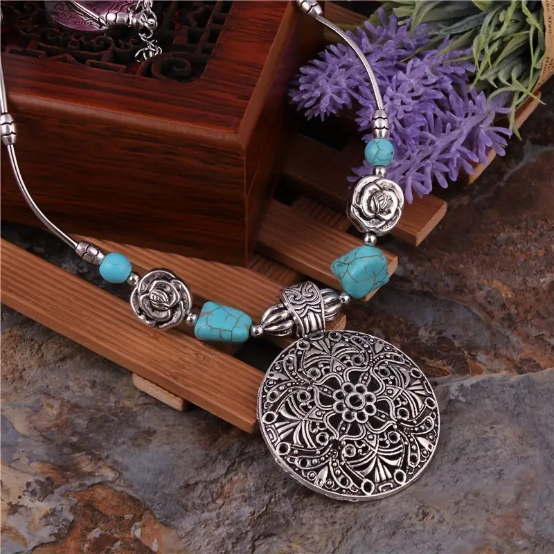 Silver Serenity Boho necklace