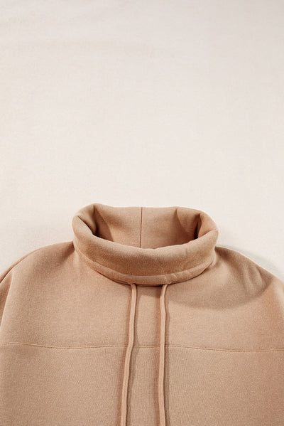 Aubrey - Turtleneck sweatshirt with drawstring and sleeves