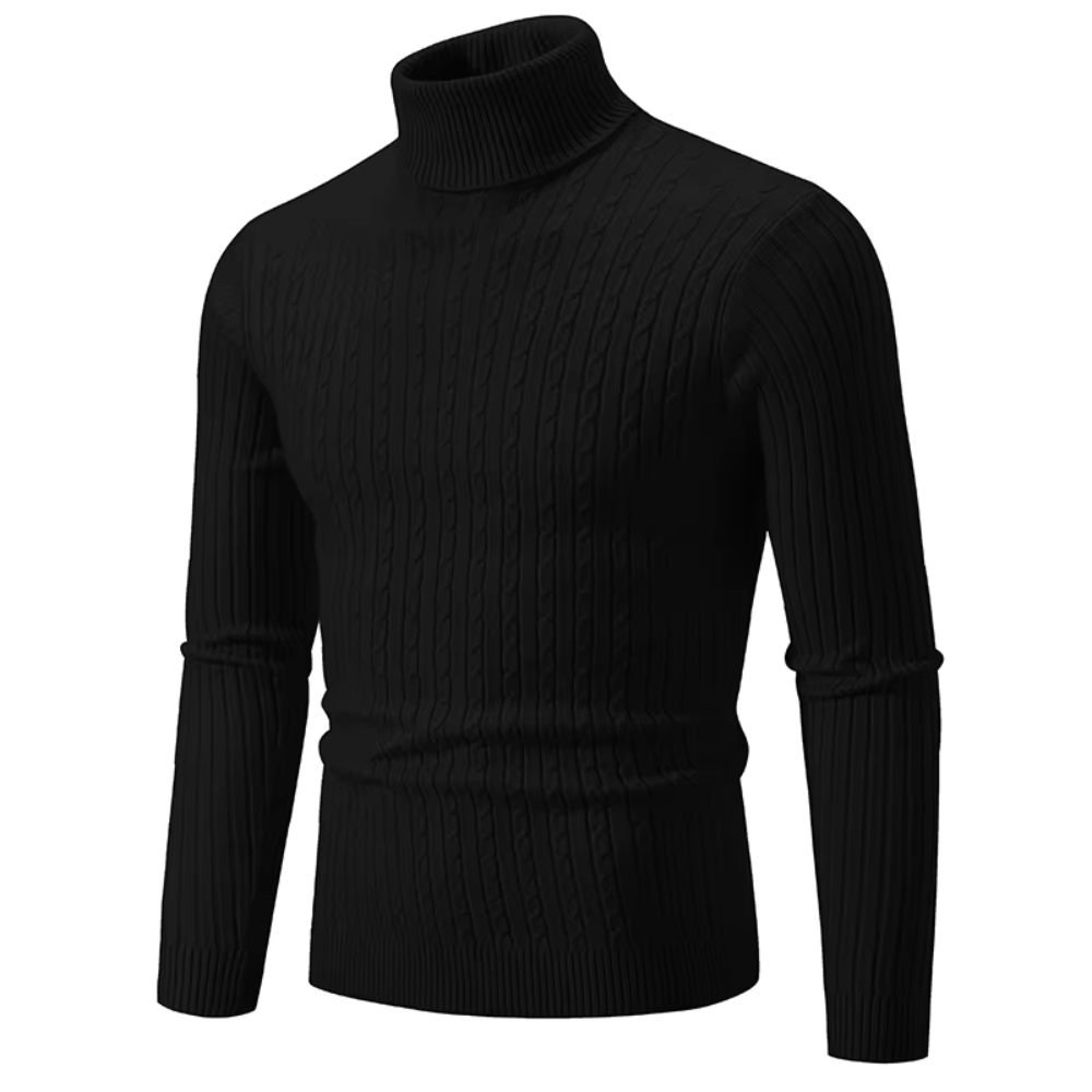 Asael - Warm knitted jumper with turtleneck