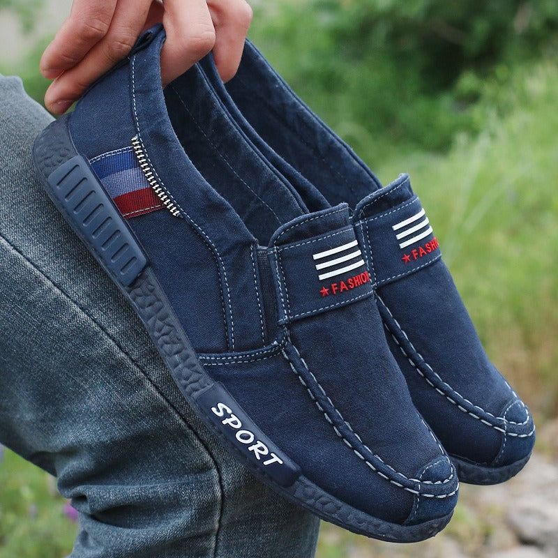 Men's casual style breathable canvas loafers - Mateo