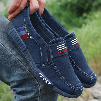 Men's casual style breathable canvas loafers - Mateo