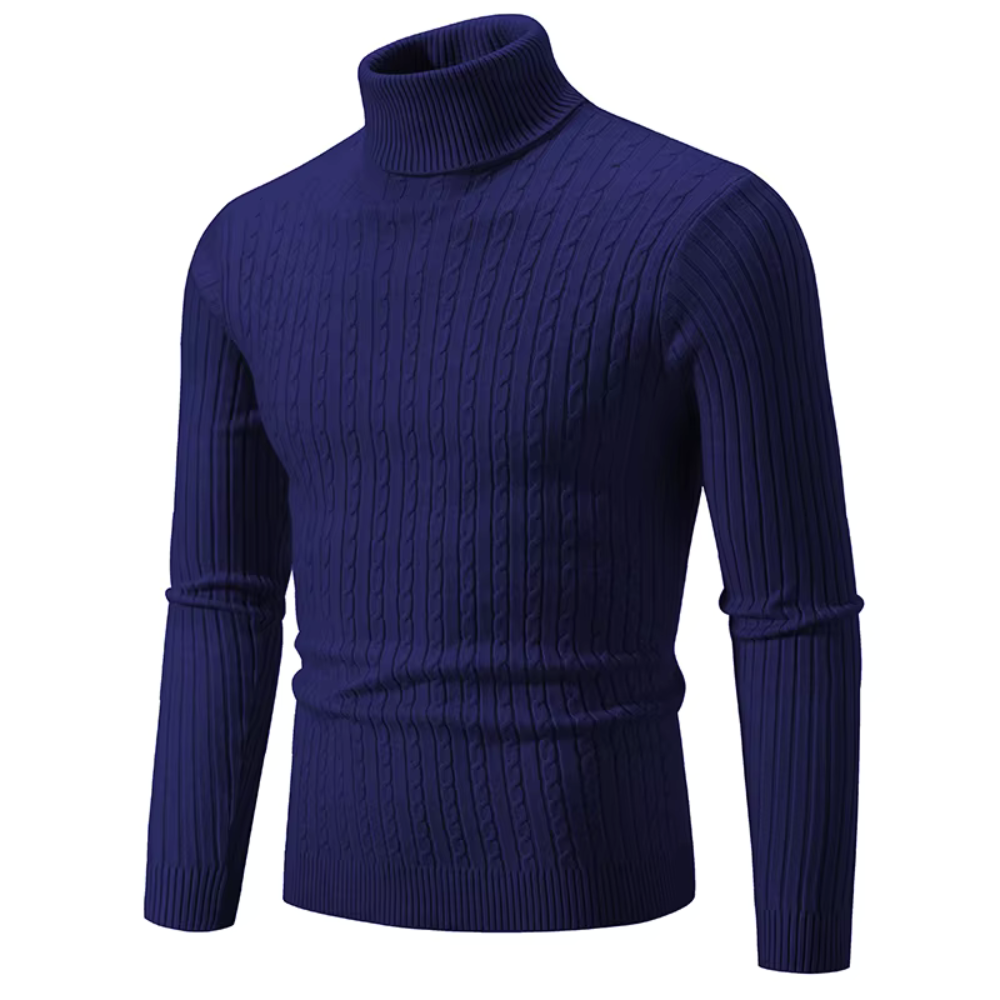 Asael - Warm knitted jumper with turtleneck