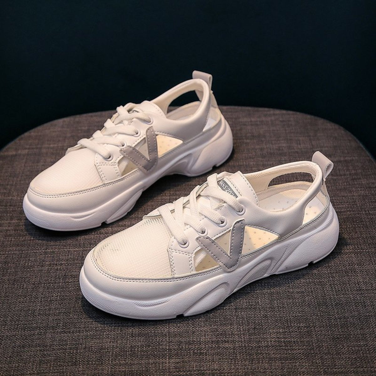 Women's perforated design trainers - Avelyn