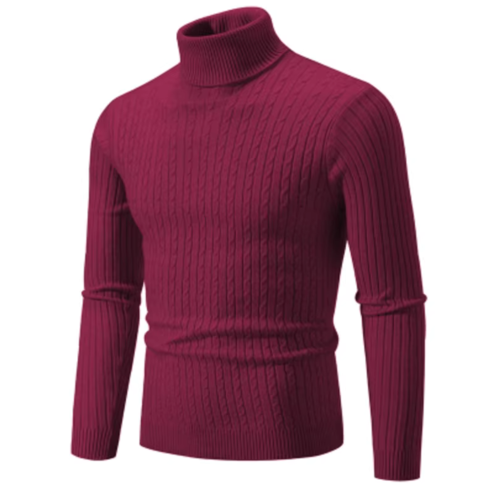 Asael - Warm knitted jumper with turtleneck