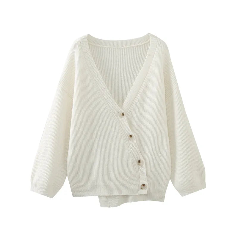 Women's Oversized Ribbed Knit Cardigan - Maëlle