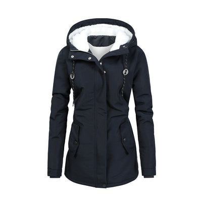 Katy - Fleece-lined women's jacket with drawstring hood