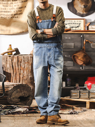 Men's Classic Workwear Denim Overalls