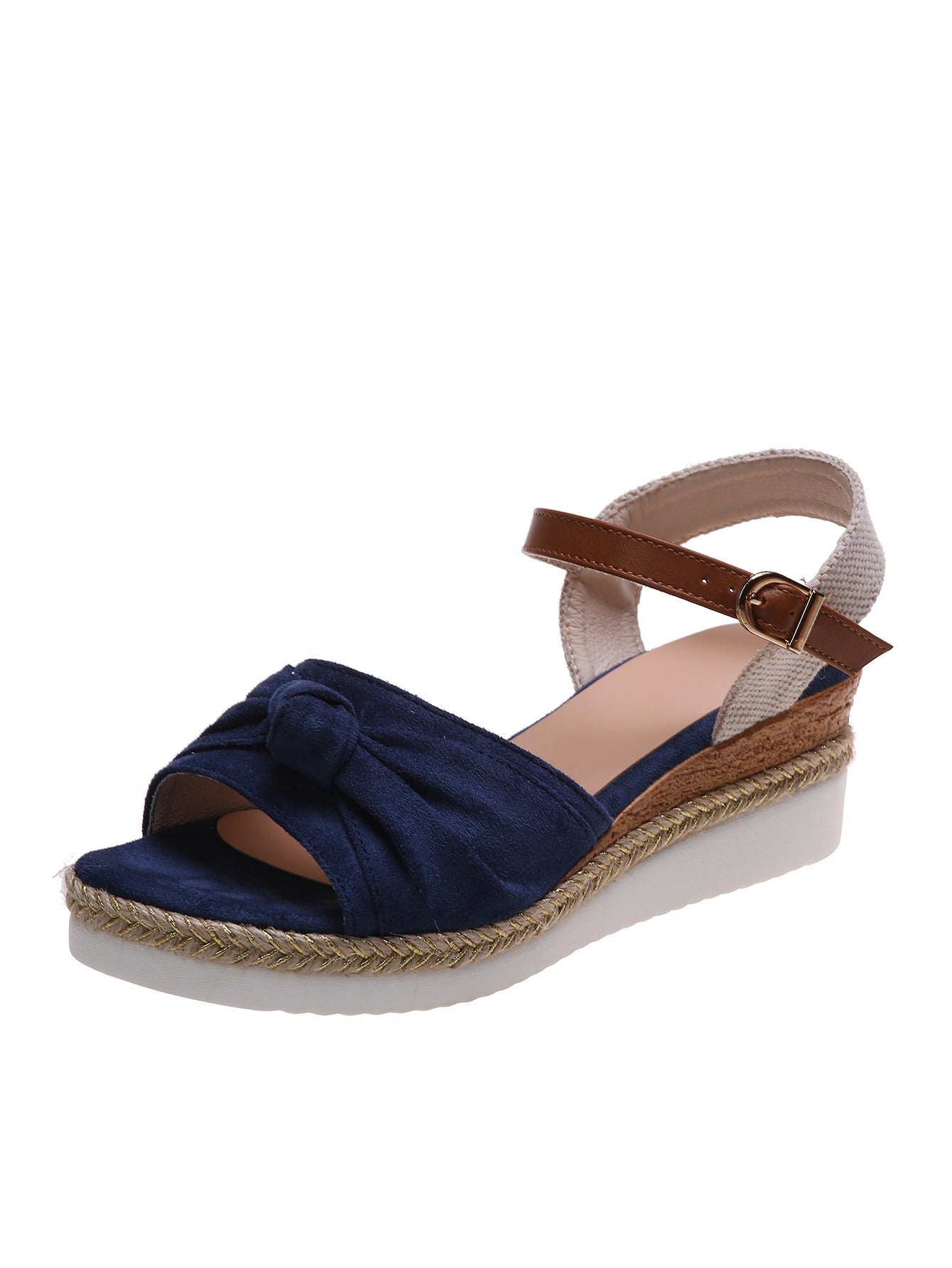 Women's wedge sandals with bow - Melania