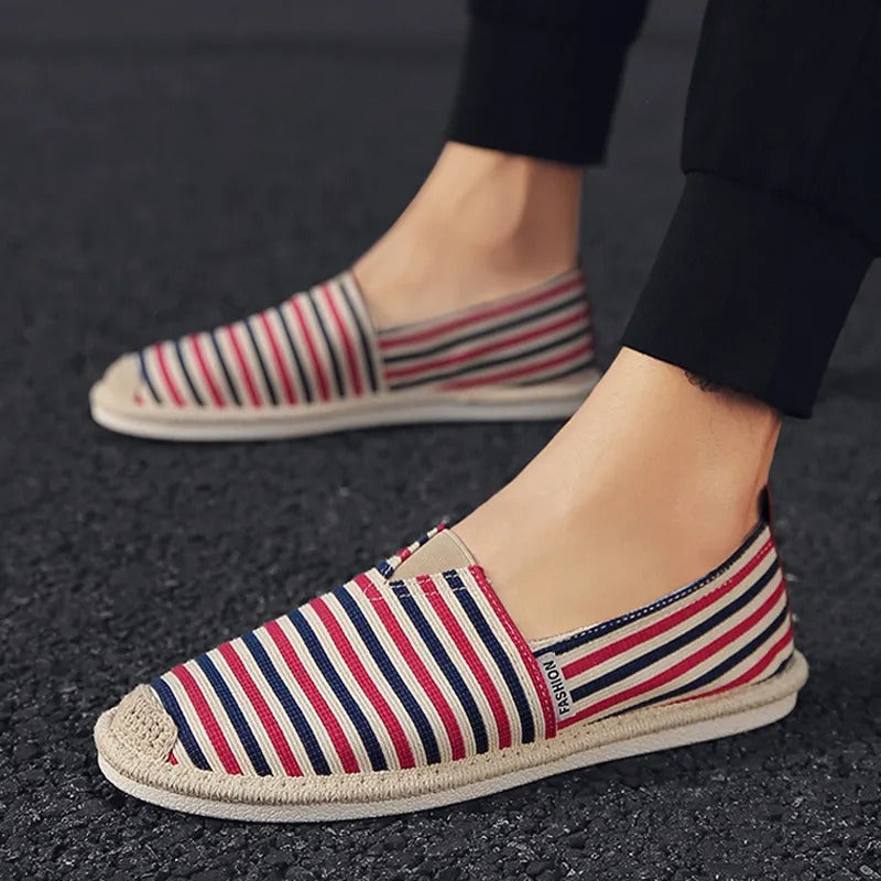 Men's casual style breathable linen loafers - Damien