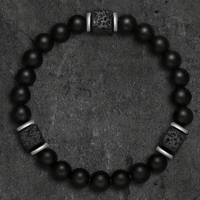 Matt onyx statement bracelet