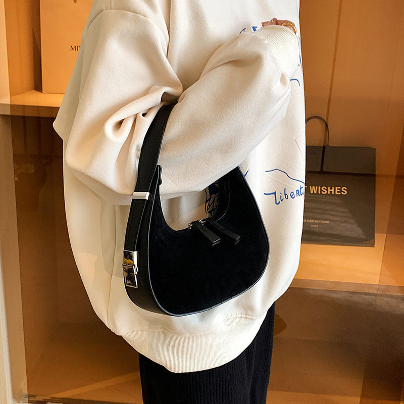 French style matte shoulder bag - Solenne