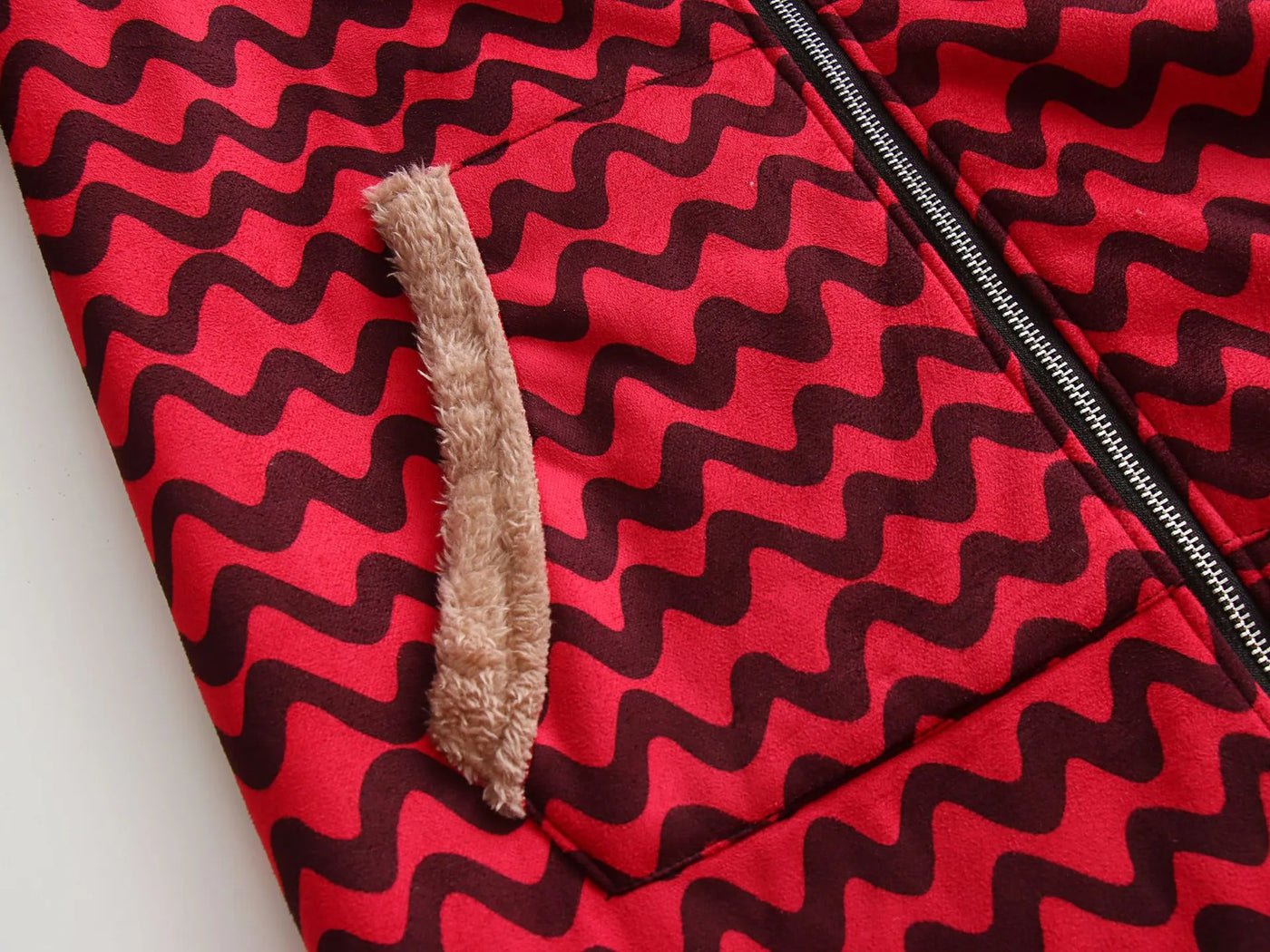 Clarisse - Wide-cut, lined fleece coat with hood