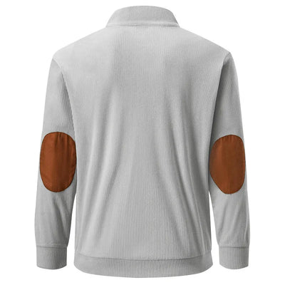 Kaym - Men's sweatshirt with stand-up collar and long sleeves with pockets