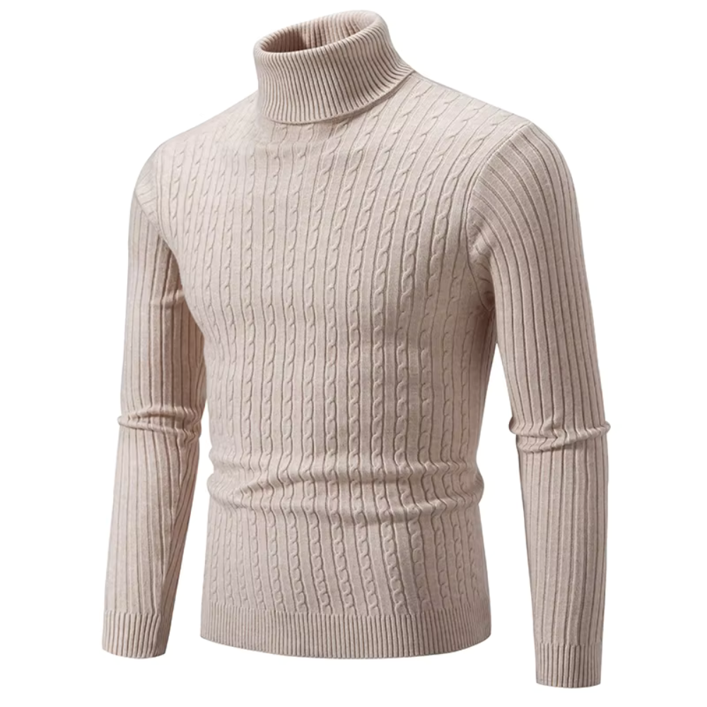 Asael - Warm knitted jumper with turtleneck