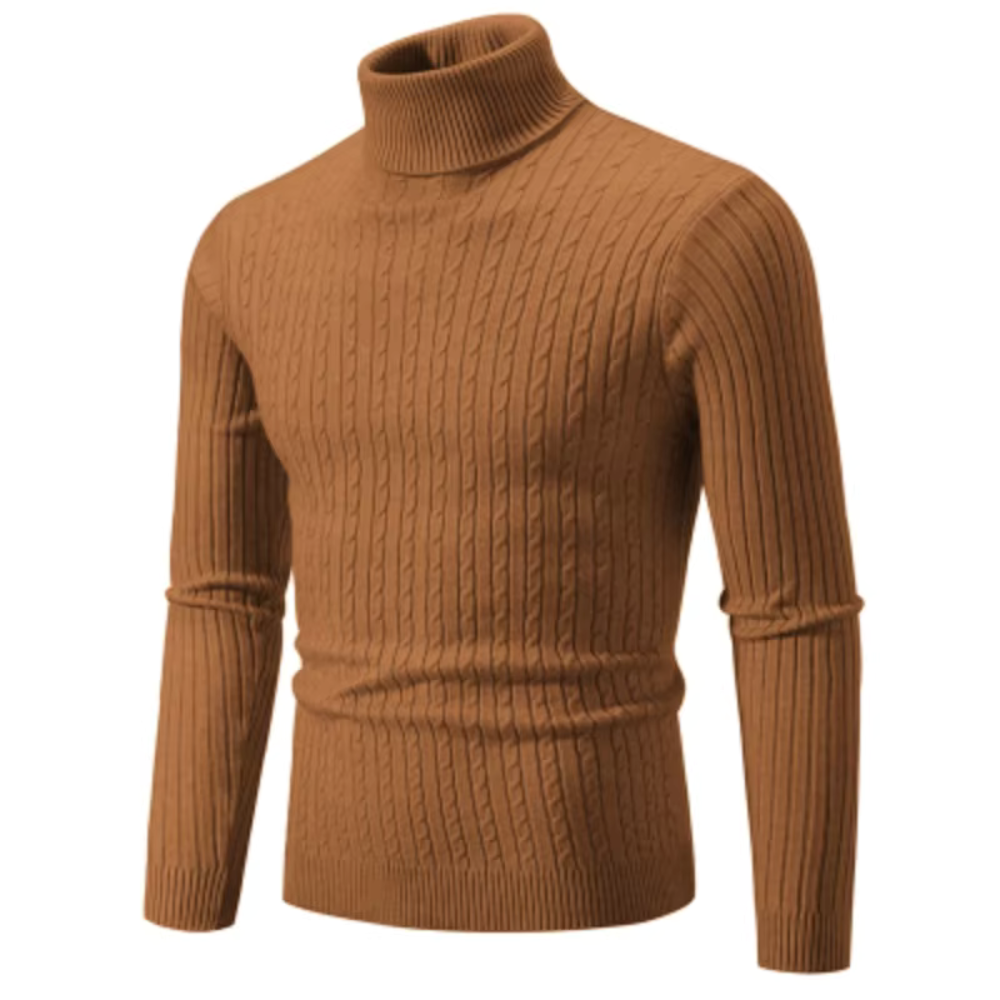 Asael - Warm knitted jumper with turtleneck