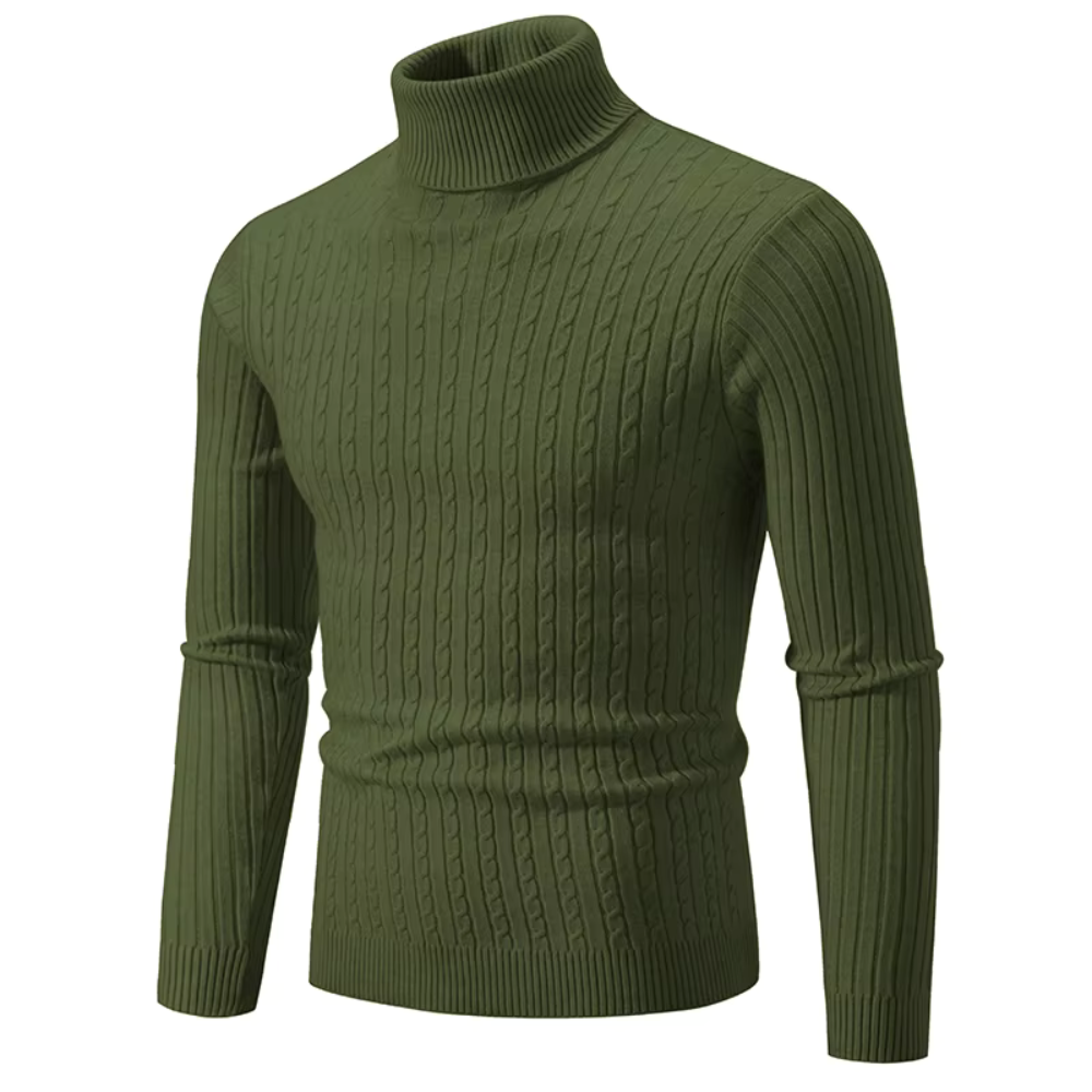 Asael - Warm knitted jumper with turtleneck