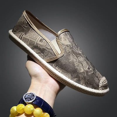 Men's flat shoes without laces periodic design - Arlen