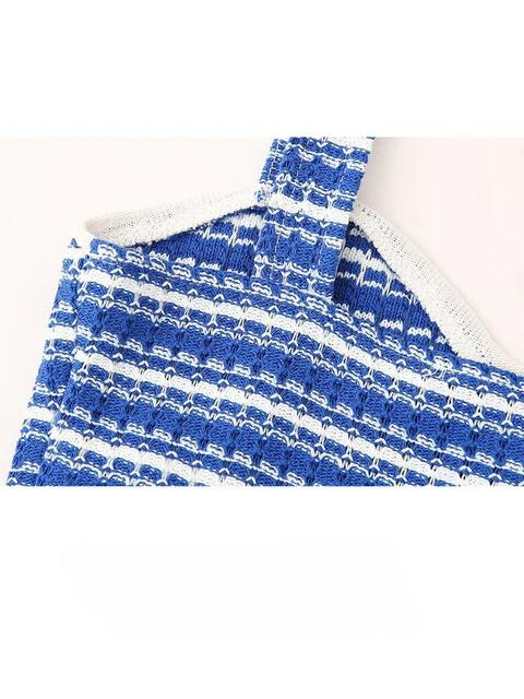 Karla - Knitted striped top and shorts