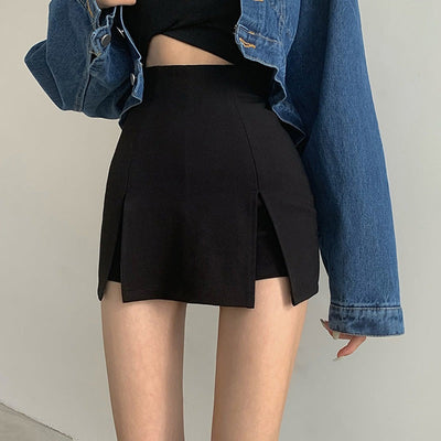 Stylish and modern high-waisted miniskirt perfect for sophisticated and fashionable looks