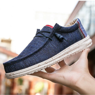 Men's casual loafers breathable canvas slip on style - Mateo