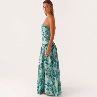 Printed Long Dress Woman - Selene