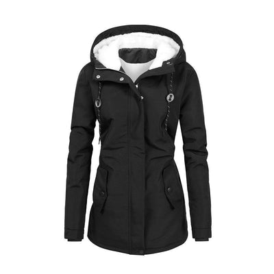 Katy - Fleece-lined women's jacket with drawstring hood