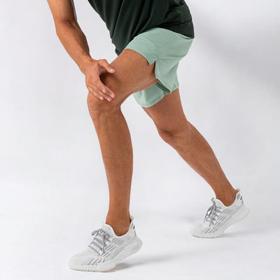 Modern men's nylon shorts in various colours