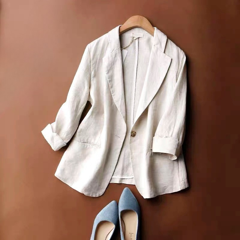 Women's casual linen blazer - Amara