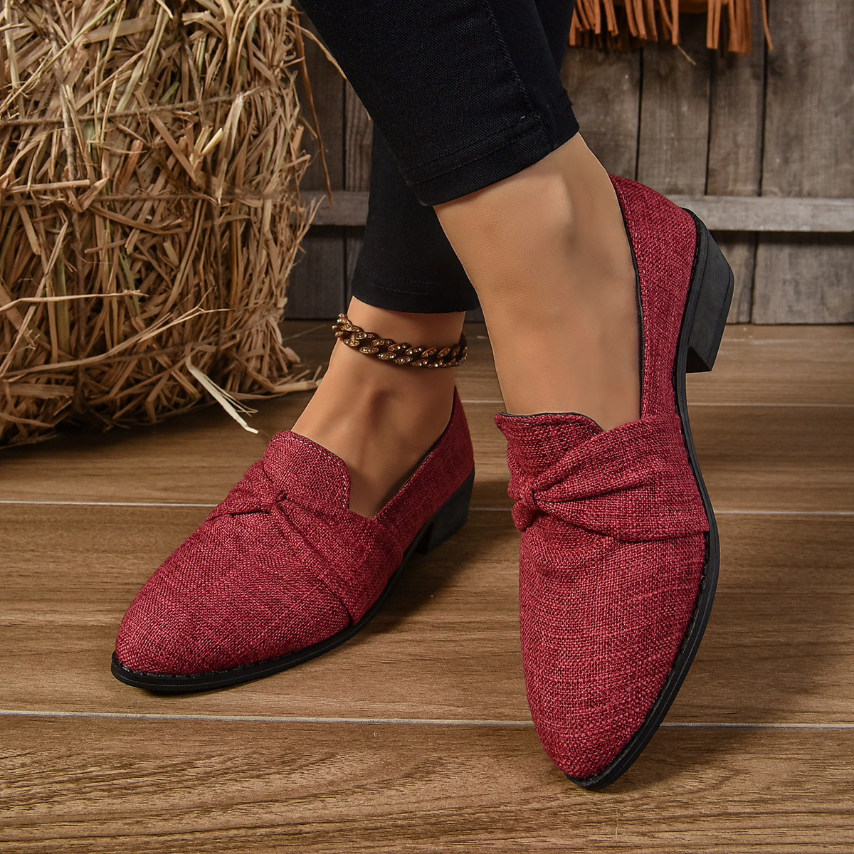 Women's moccasins with bow - Elvira