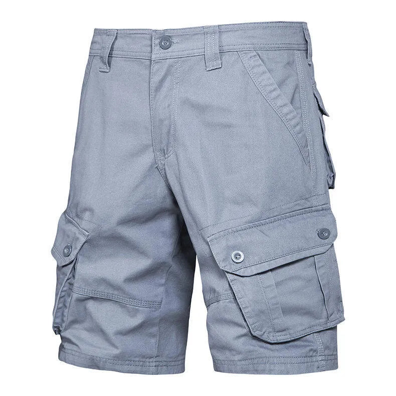Men's casual cotton cargo pockets shorts - Jason