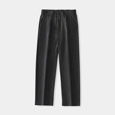 Straight pleated trousers for men