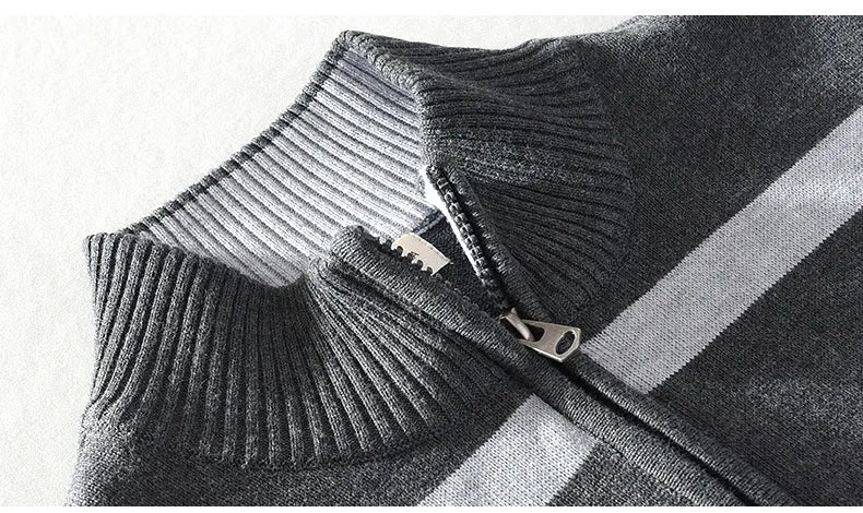 Luc - Pullover for men with turtleneck, casual with half zip