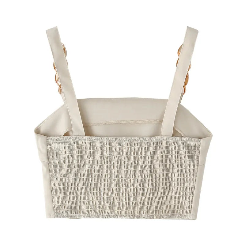 Rita - Temperament Entry Lux Workplace Metal Chain Suit Pants Three Piece Set