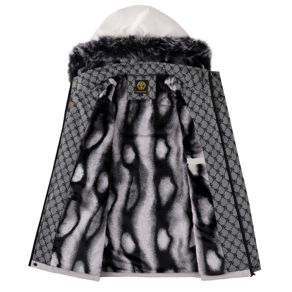 Winter Jacket - Men - Faux Fur Hood - Multi-Pocket Parka - Leonis