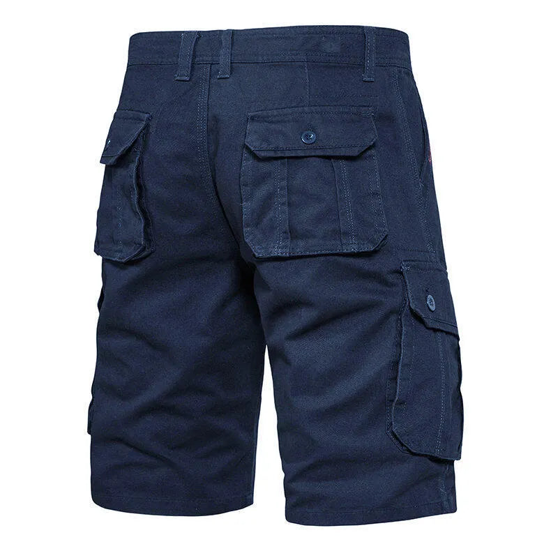 Men's casual cotton cargo pockets shorts - Jason