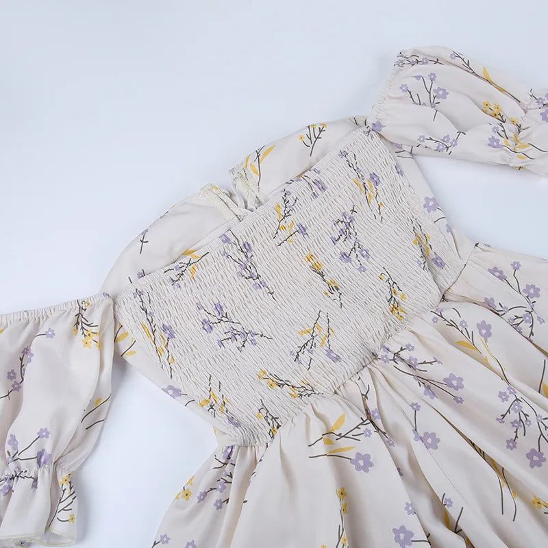 Nancy - Flower Cutout Small Wrap Dress