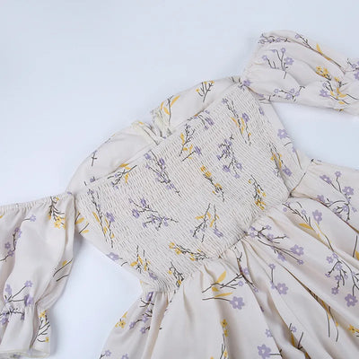 Nancy - Flower Cutout Small Wrap Dress