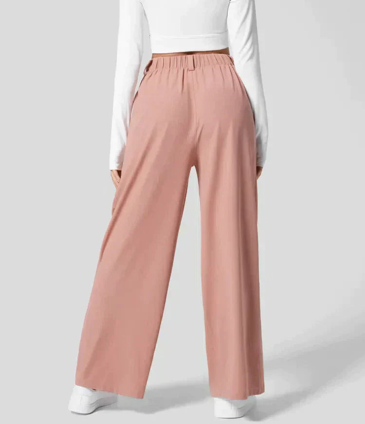 Women's Wide-Leg Tailored Trousers - High Waist - Lorene