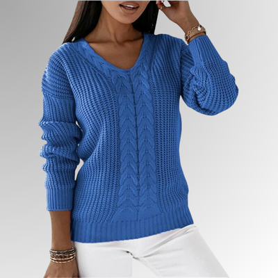 Marimar - Soft knitted jumper with cable knit pattern