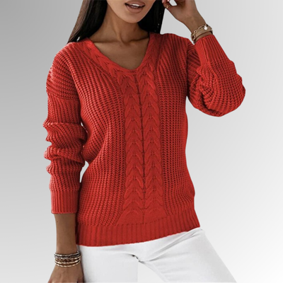 Marimar - Soft knitted jumper with cable knit pattern
