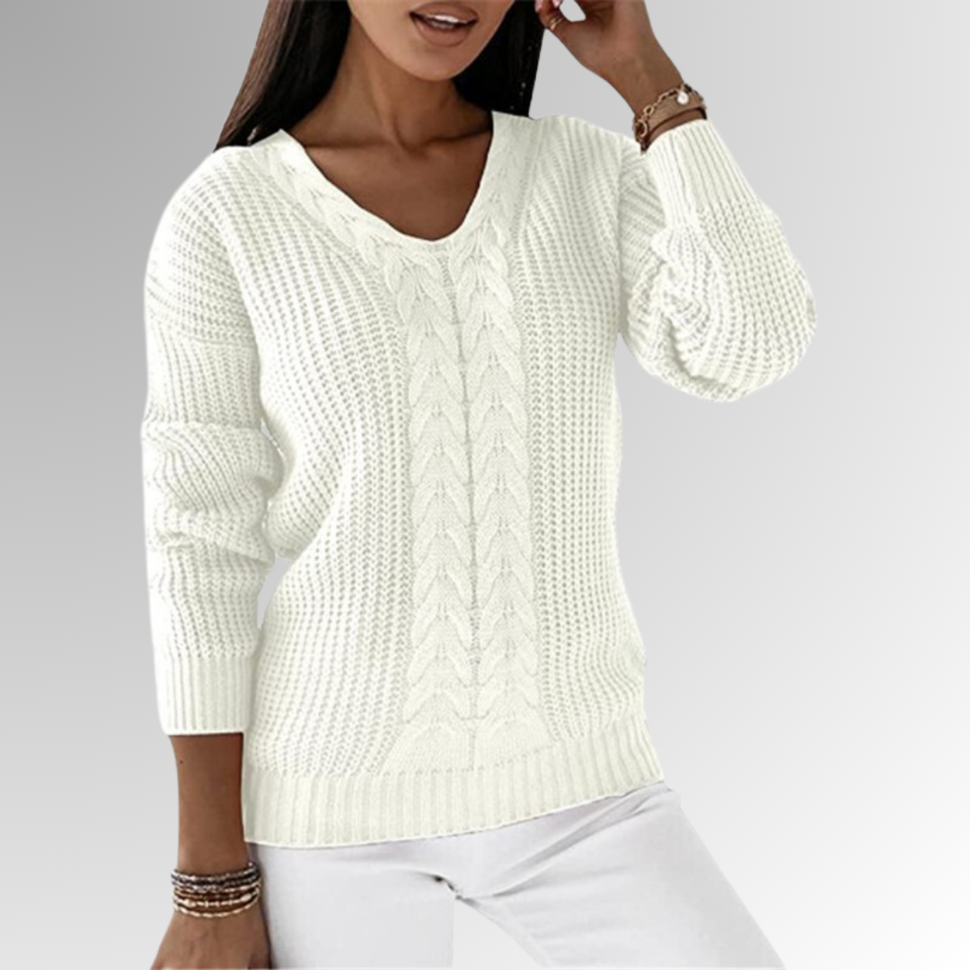 Marimar - Soft knitted jumper with cable knit pattern