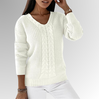 Marimar - Soft knitted jumper with cable knit pattern