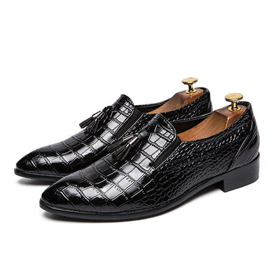 Men's moccasins leather elegant with tassels - Dominik