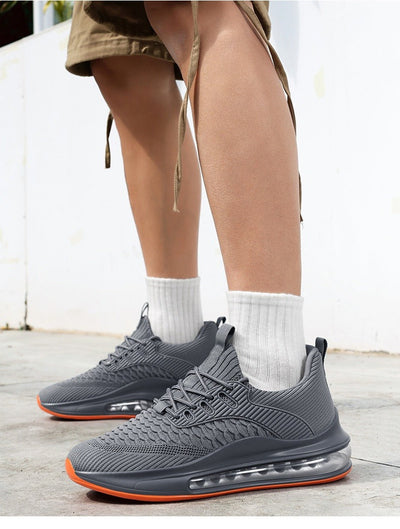 Men's sports shoes in breathable fabric with air chamber sole - Elías