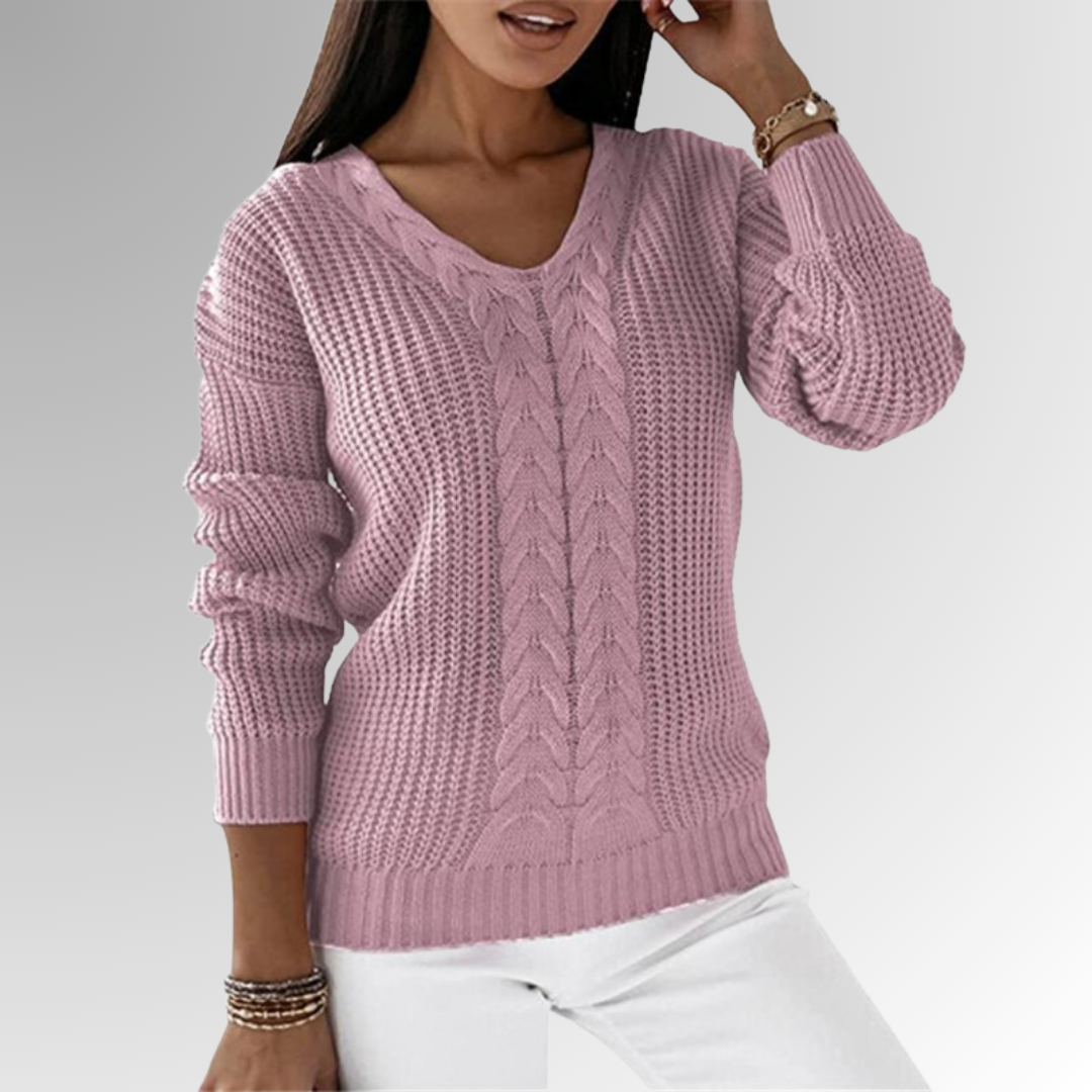 Marimar - Soft knitted jumper with cable knit pattern