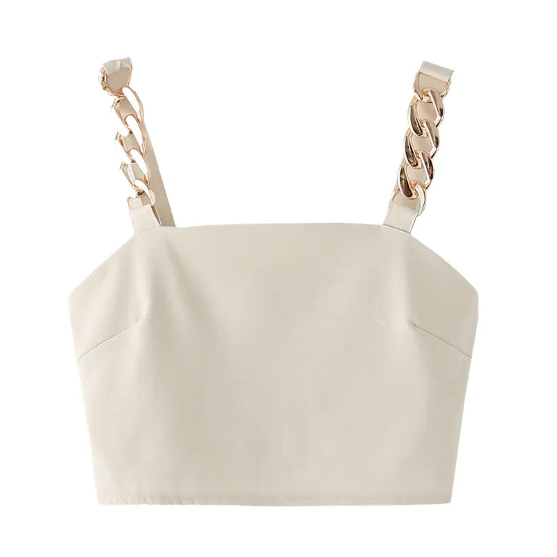 Rita - Temperament Entry Lux Workplace Metal Chain Suit Pants Three Piece Set